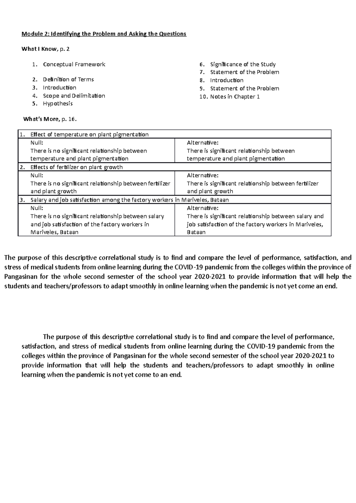 Physics W2 - Module 2: Identifying the Problem and Asking the Questions ...