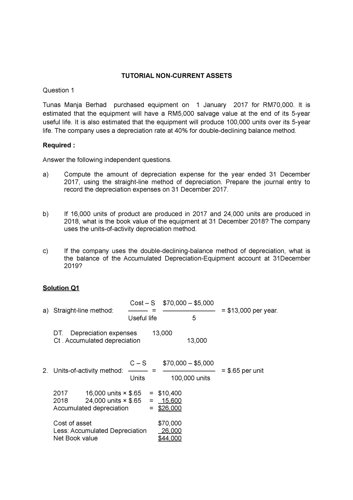 Tutorial NCA - Group B - Cara Pengiraan Asset Bukan Semasa Iaitu ...