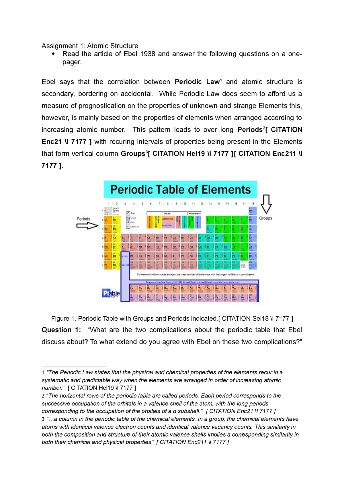 assignment on atomic structure