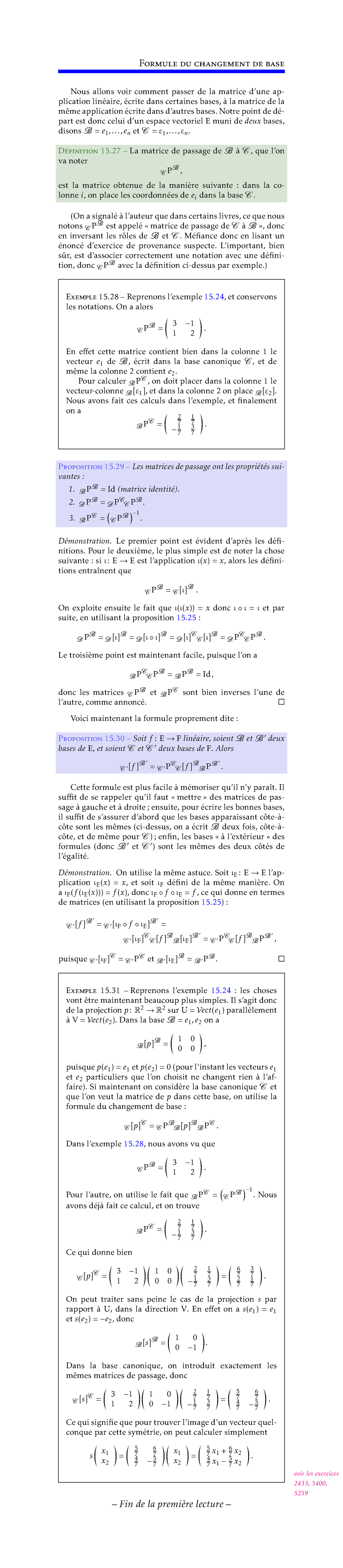 Coursconcis42Mathematique Formule du changement de base Nous — free download