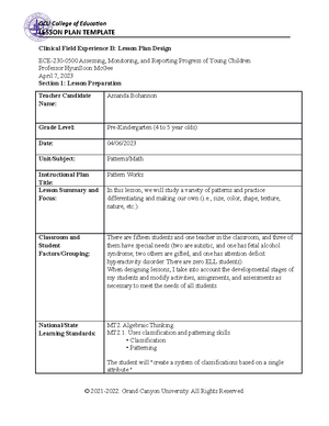 ECE-230-T6-COE Data Driven Lesson Planning - LESSON PLAN TEMPLATE ...