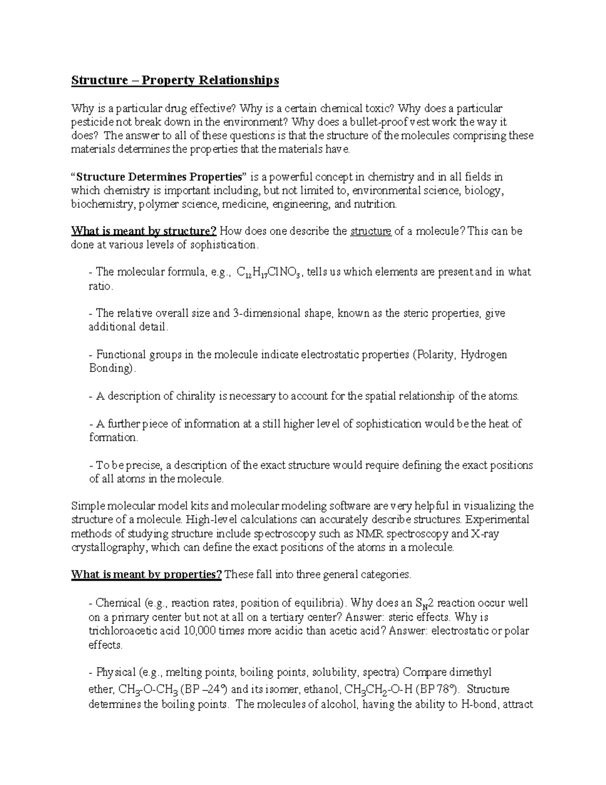 Structureproperty - Nice Notes - Structure – Property Relationships Why ...