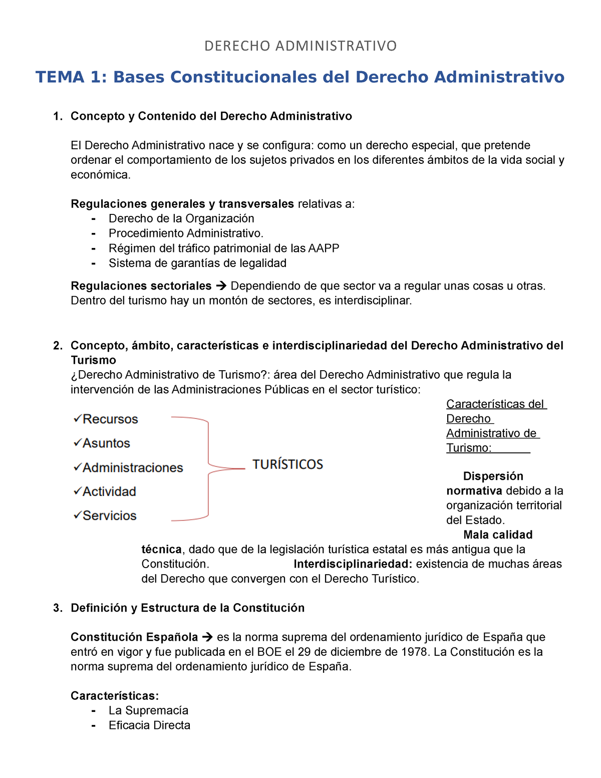 Derecho Administrativo Apuntes - DERECHO ADMINISTRATIVO TEMA 1: Bases ...