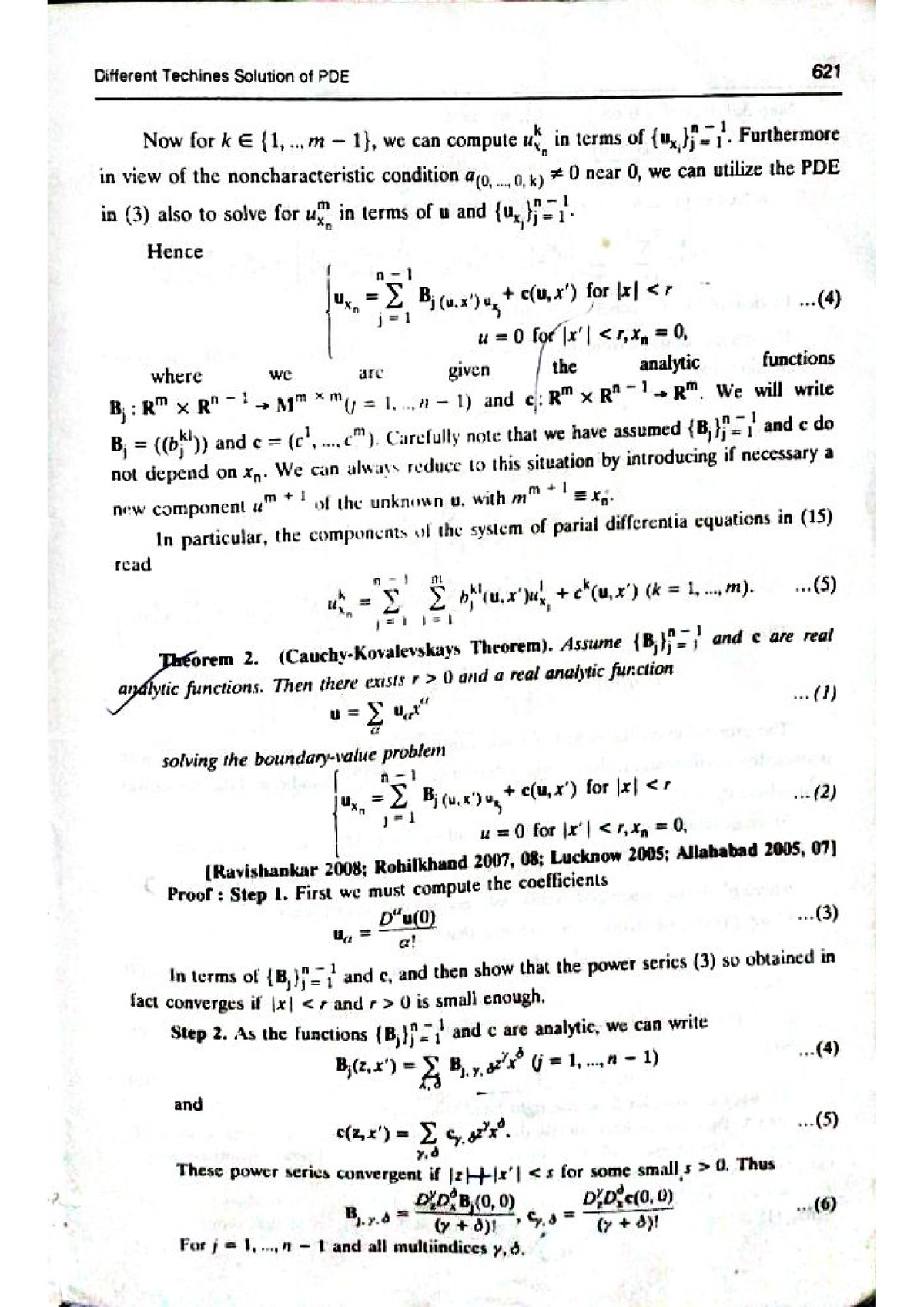 Cauchy-Kovalevskays Theorem - BSC.(Honours.) Mathematics - Studocu