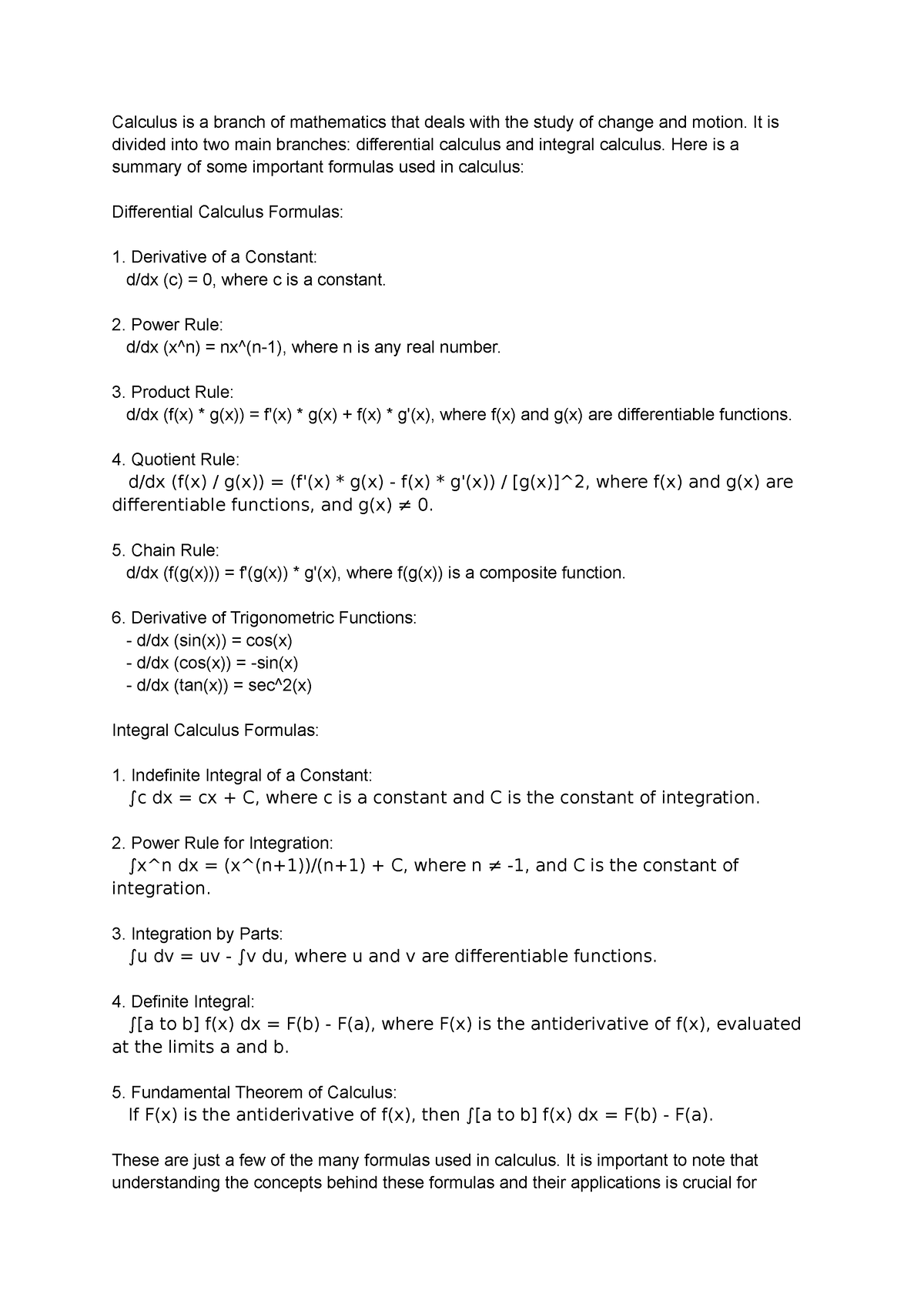 calculus-101-summary-calculus-is-a-branch-of-mathematics-that-deals