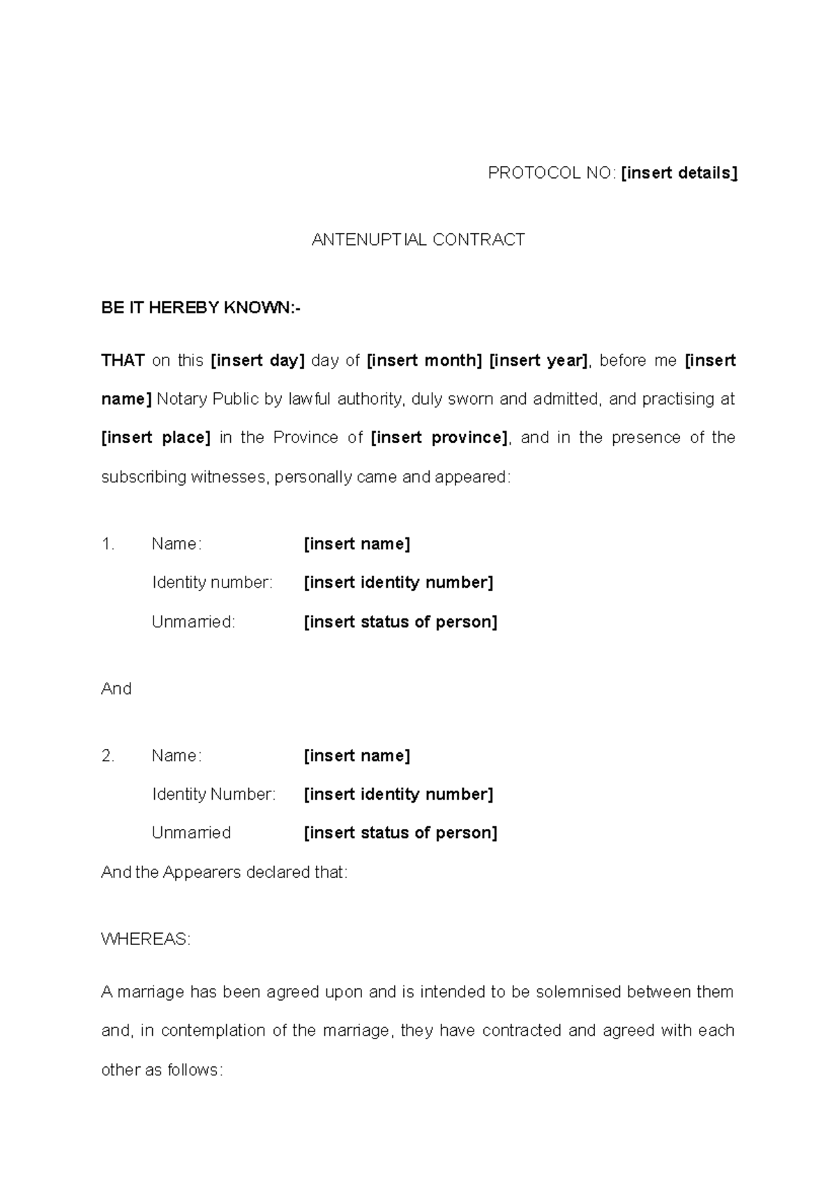 antenuptial-contract-without-accrual-protocol-no-insert-details