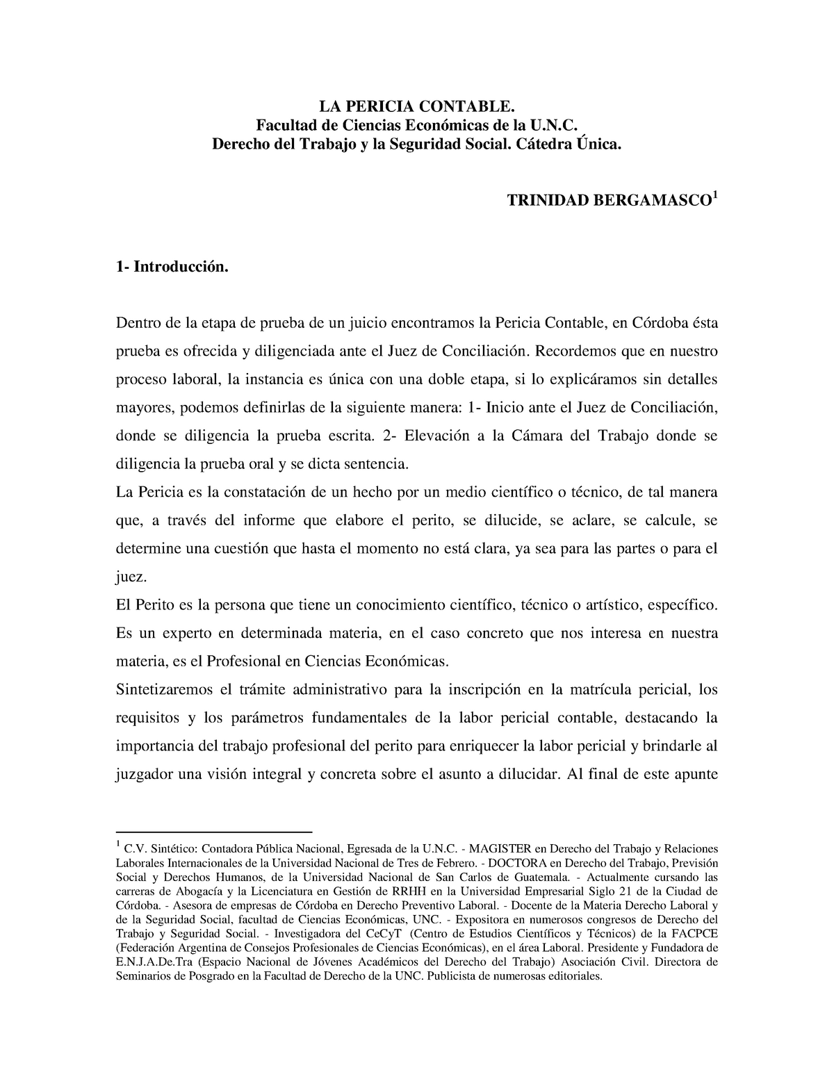 Pericia Contable - LA PERICIA CONTABLE. Facultad de Ciencias Económicas de  la . Derecho del - Studocu