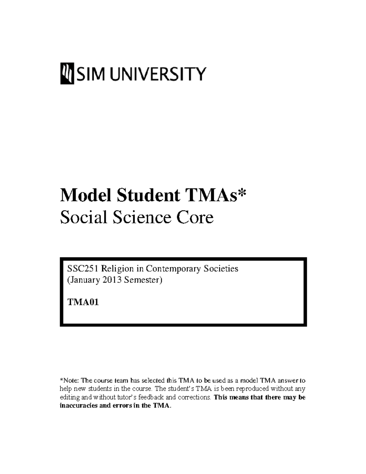 tutor marked assignment 1 (tma1)