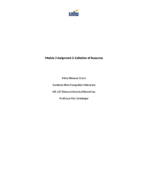 HIS 217 Module 4 Assignment 4 - Module four assignment four: Journal ...