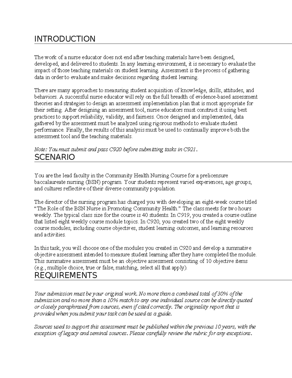C task 2 - INTRODUCTION The work of a nurse educator does not end after ...