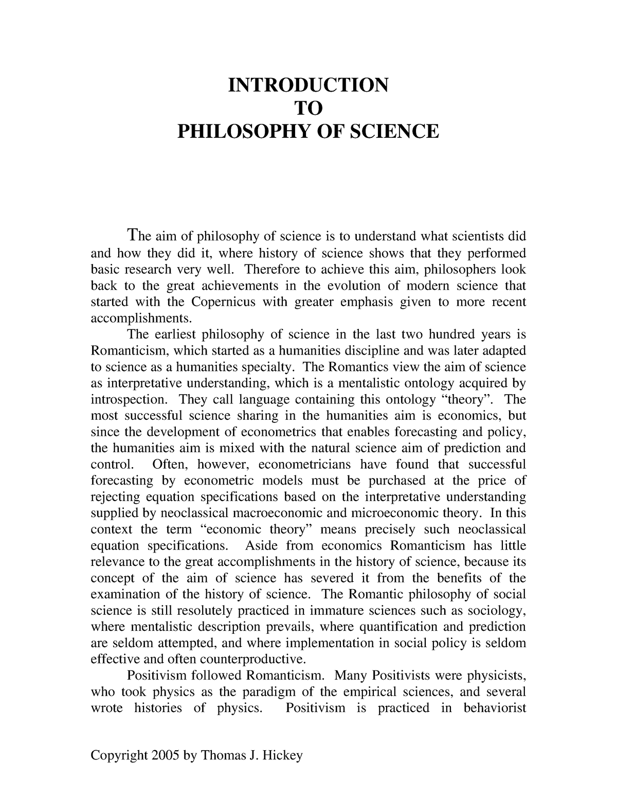 philosophy of science essay writing