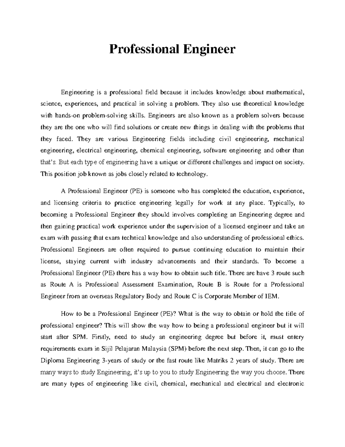 Professional Engineer - Professional Engineer Engineering is a ...