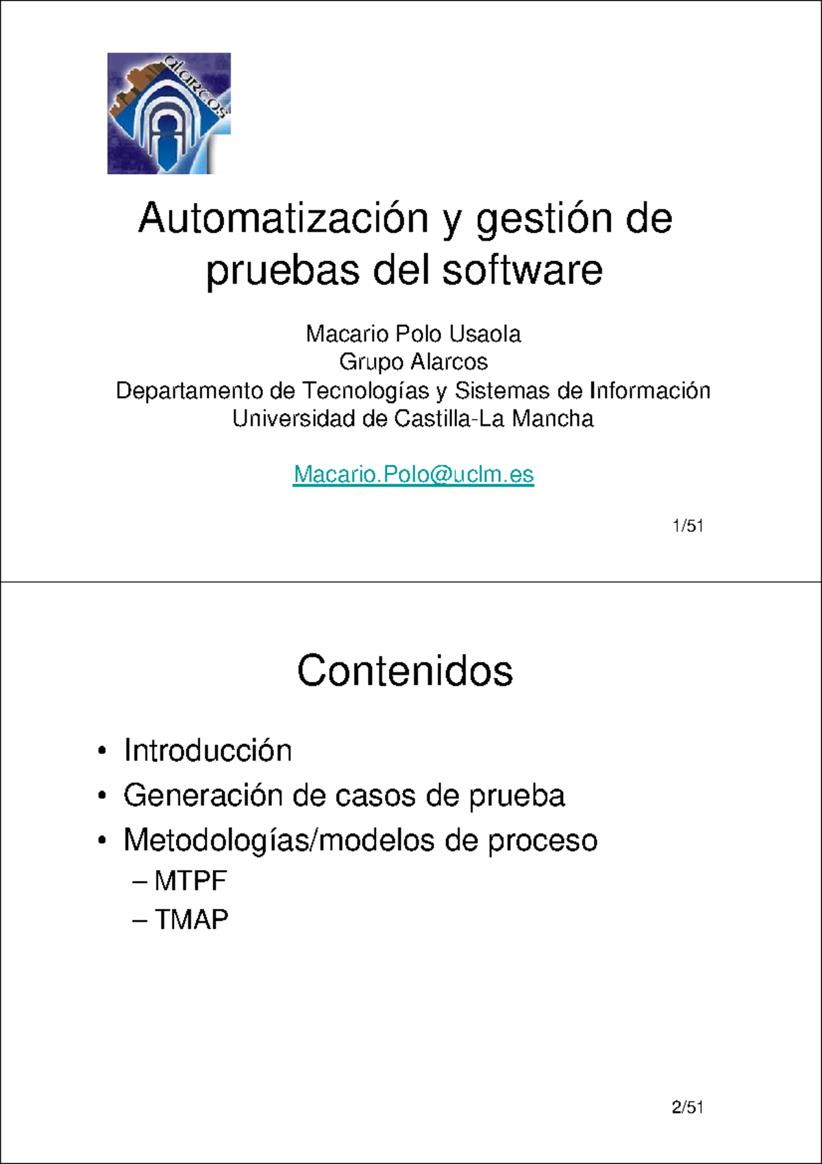 Automatizacion y Gestion de Pruebas de Software - 1/ Automatización y ...