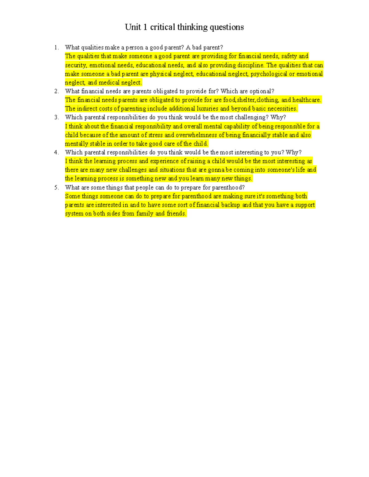 Desiree Salazar Unit 1 critical thinking questions - Unit 1 critical ...
