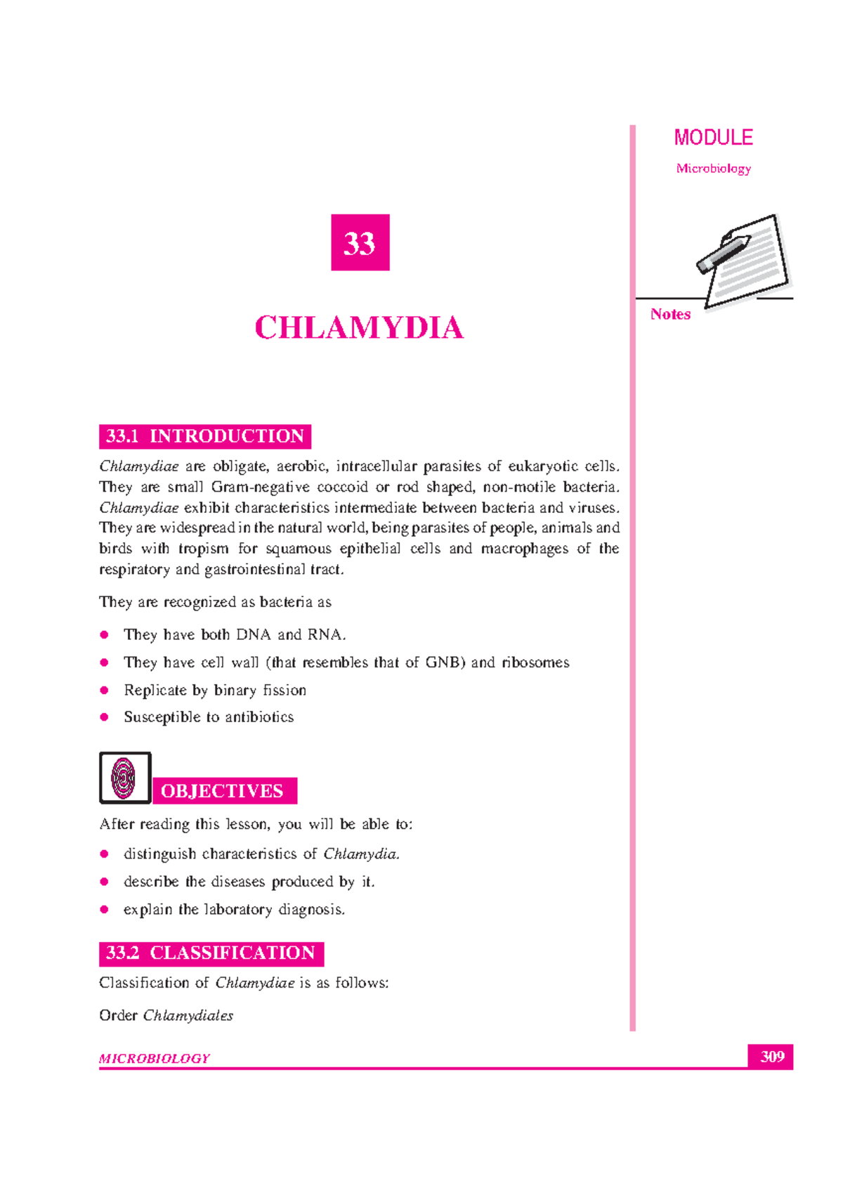 Lesson-33 - LMAO phiri - 309 Chlamydia MODULE Microbiology Notes 33 ...
