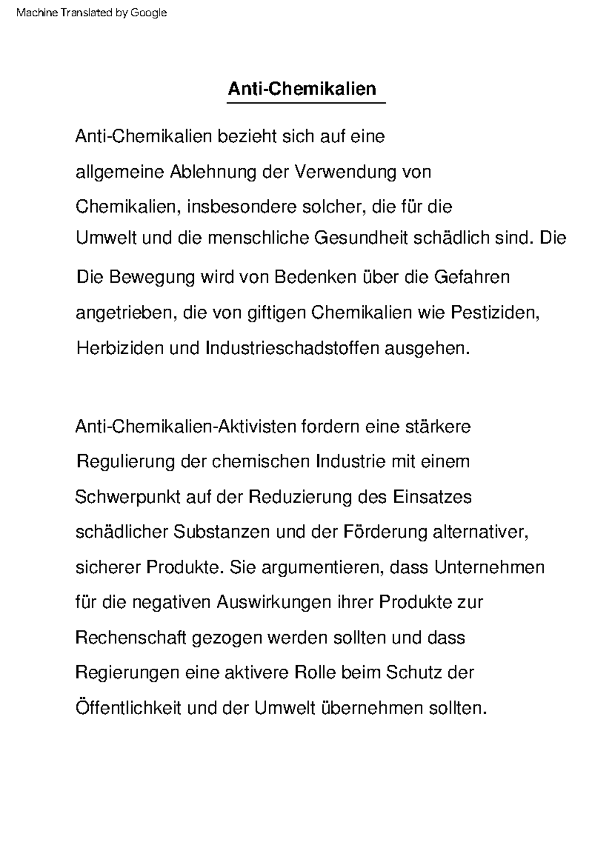 Anti-Chemikalien - Anti-Chemikalien bezieht sich auf eine allgemeine ...