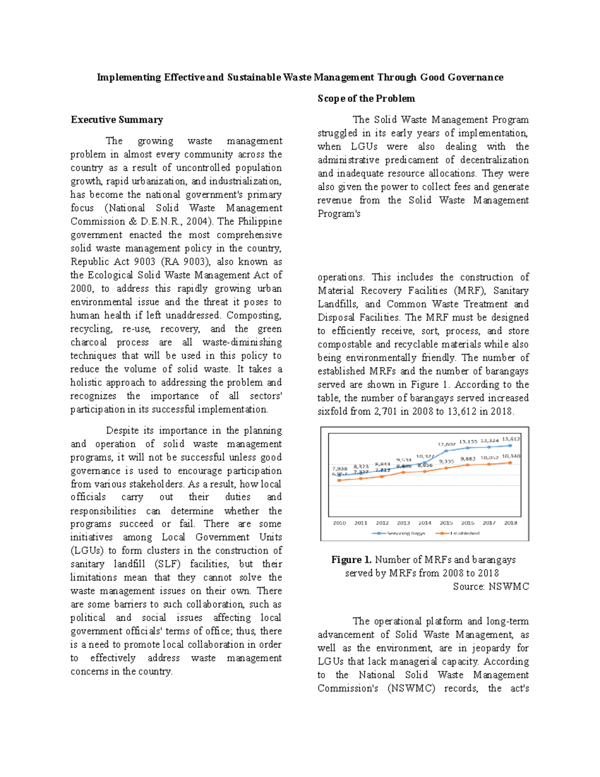 Sample Policy Paper - SOCSCI 1105 - The Contemporary World ...