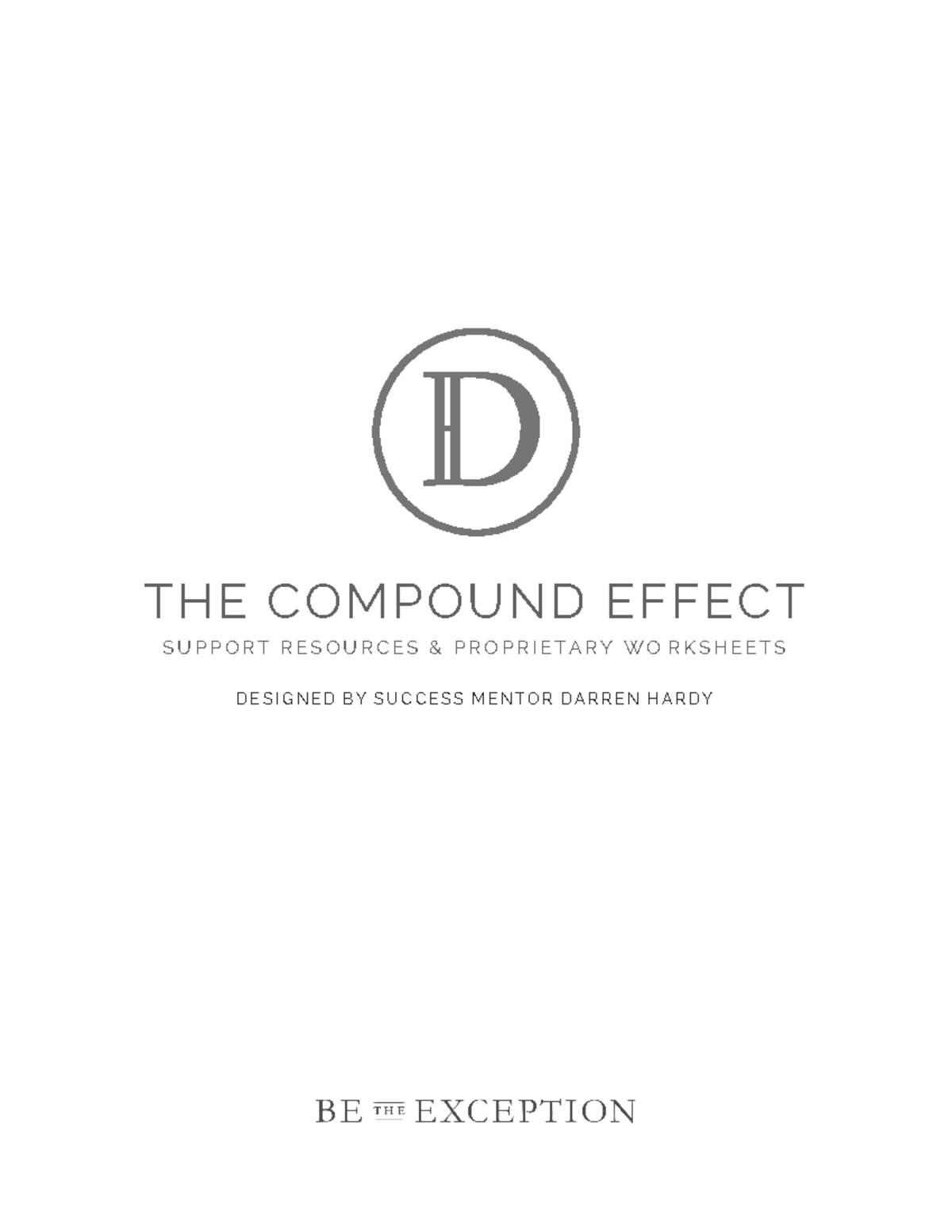 The Compound Effect Worksheets Package - HS 205 - UOPX - Studocu