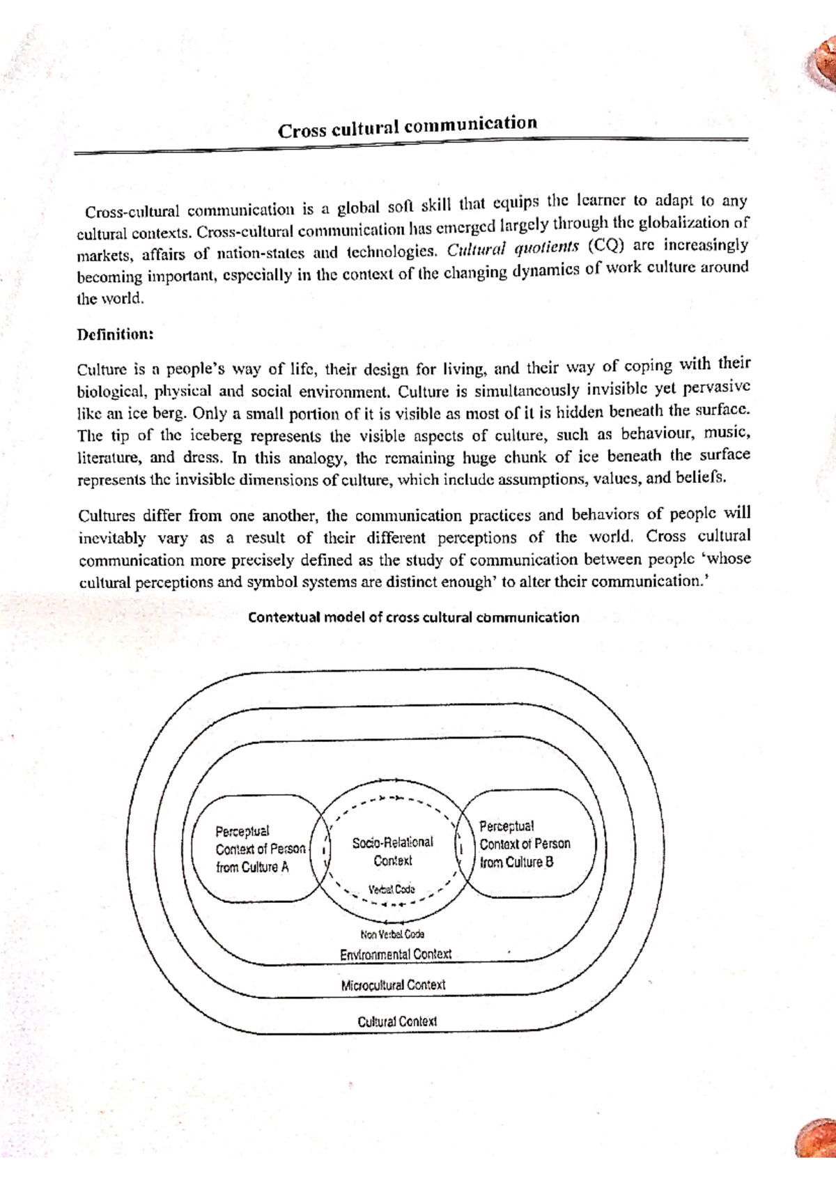 PCC Cross Cultural Communication - Cross cultural communication ...