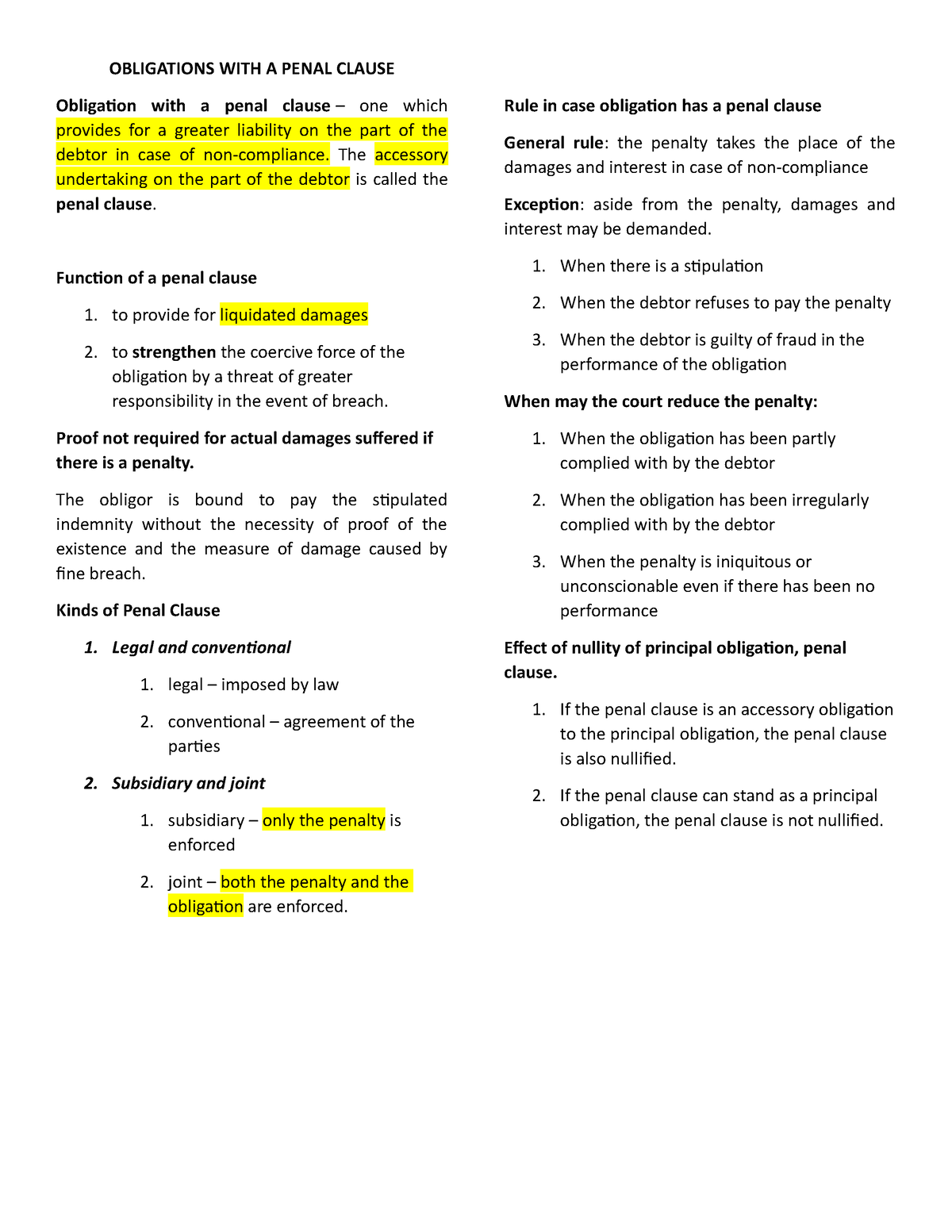 obligations-with-a-penal-clause-obligations-with-a-penal-clause