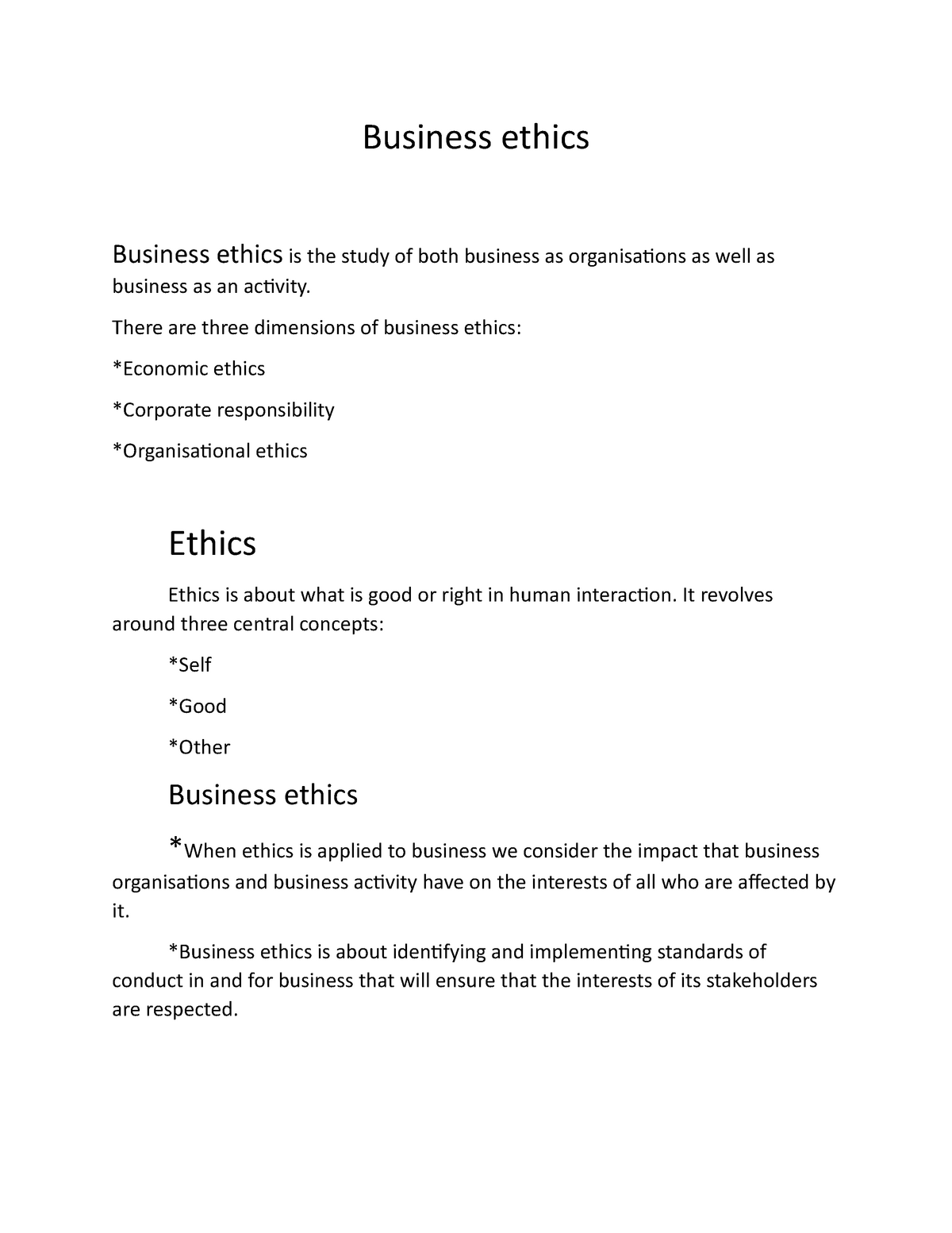 thesis business ethics