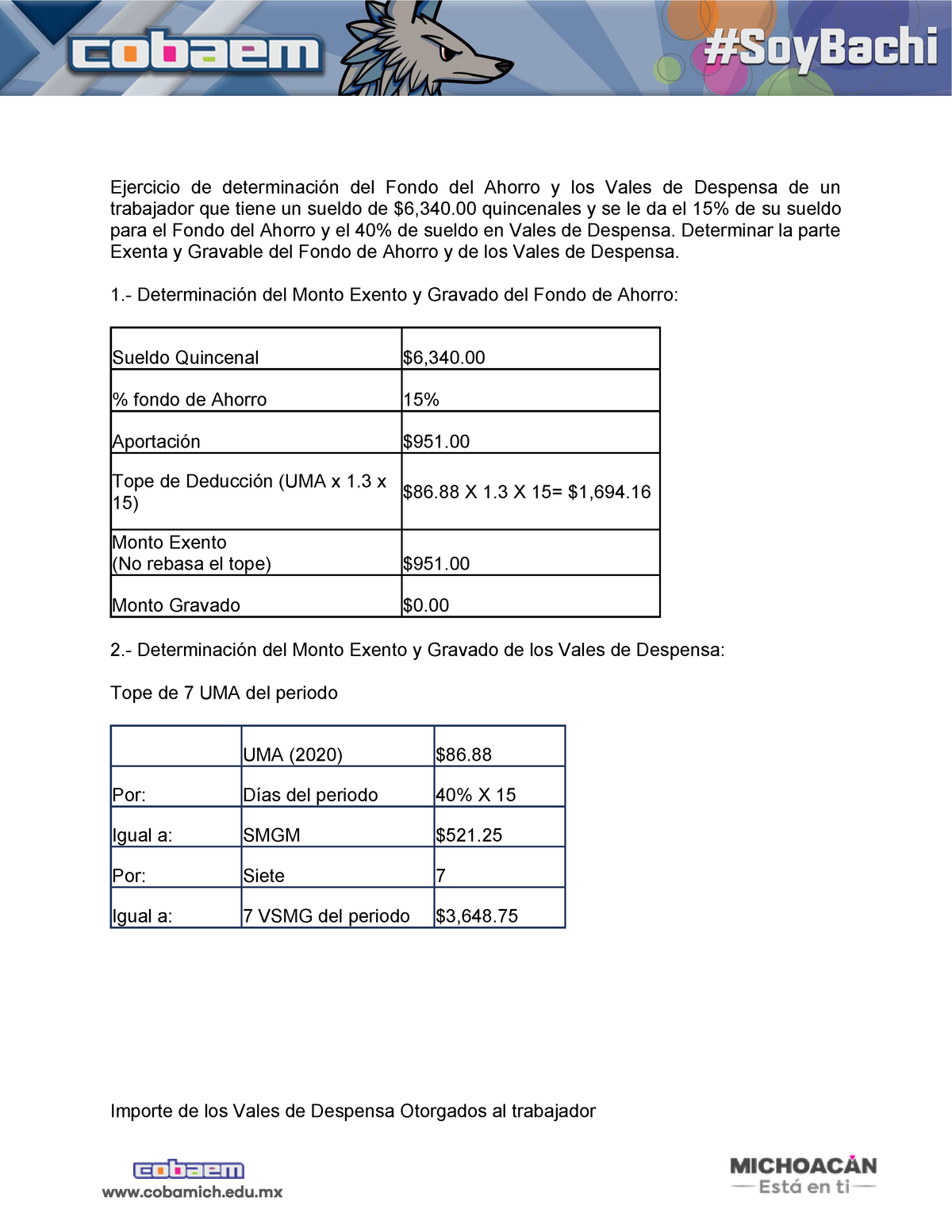 Moreno Ornelas Ingrid Eugenia CN 506 Actividad 7 - Ejercicio de  determinación del Fondo del Ahorro y - Studocu