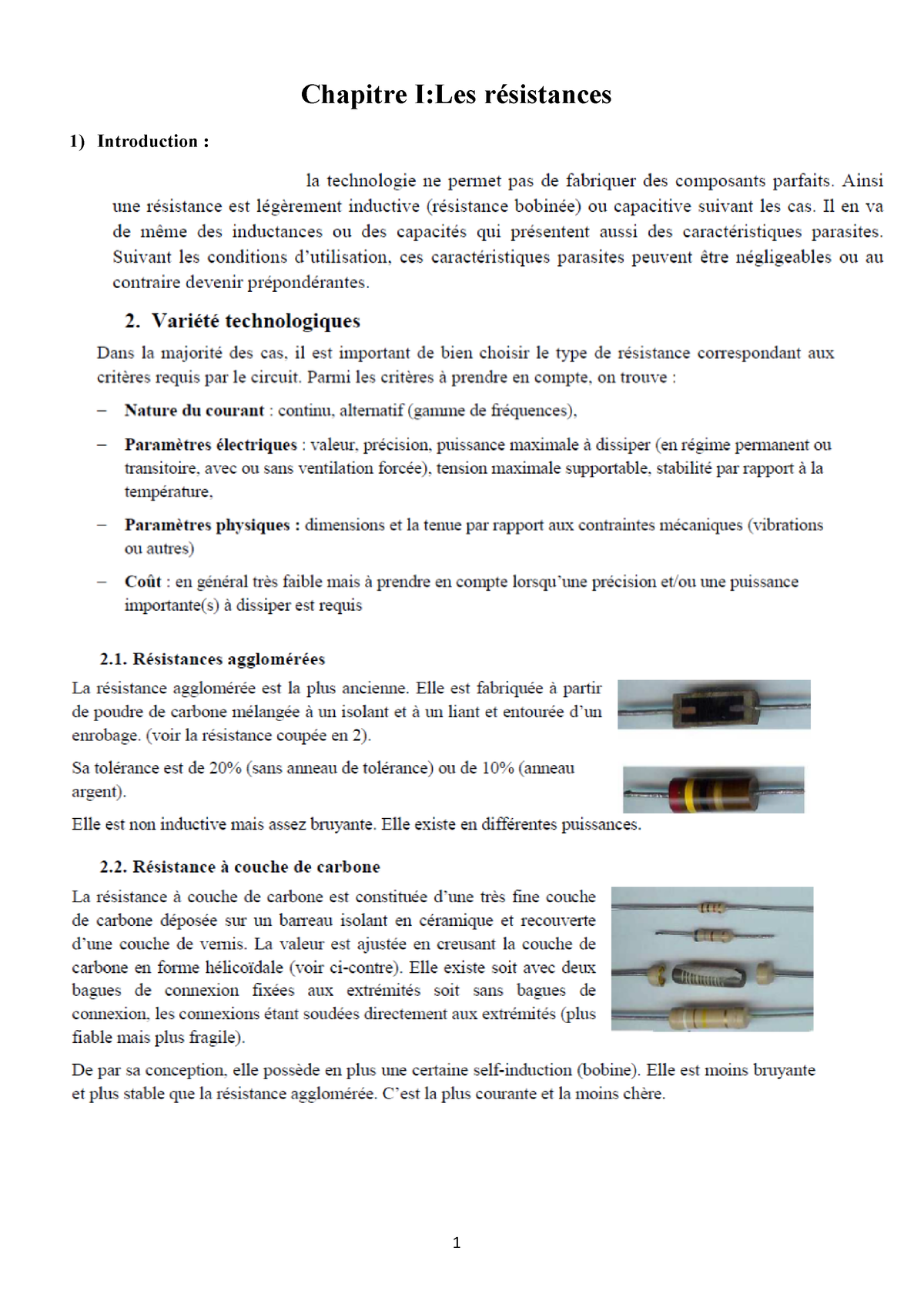 Technologie Des Composants électroniques 1 Cours Complet 2022 ...