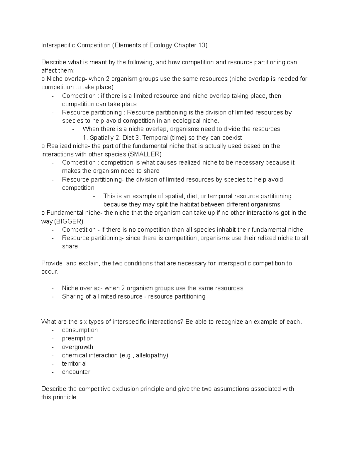 1.Interspecific Competition (Elements Of Ecology Chapter 13) - Google ...