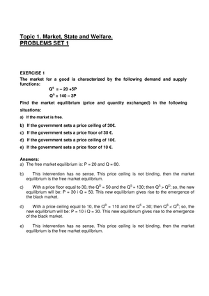 Topic 1 Market State And Welfare Problems Set 1 16737