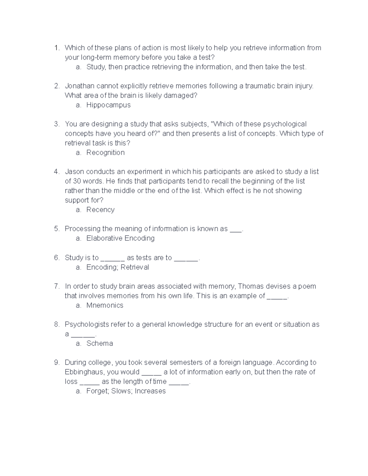 Chapter 7 Practice Questions - Which Of These Plans Of Action Is Most ...