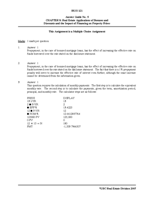 Answer guide 11 C12 - assignment - BUSI 121 Answer Guide 11 CHAPTER 12 ...