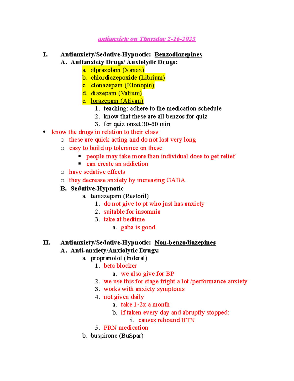 research paper on antianxiety drug