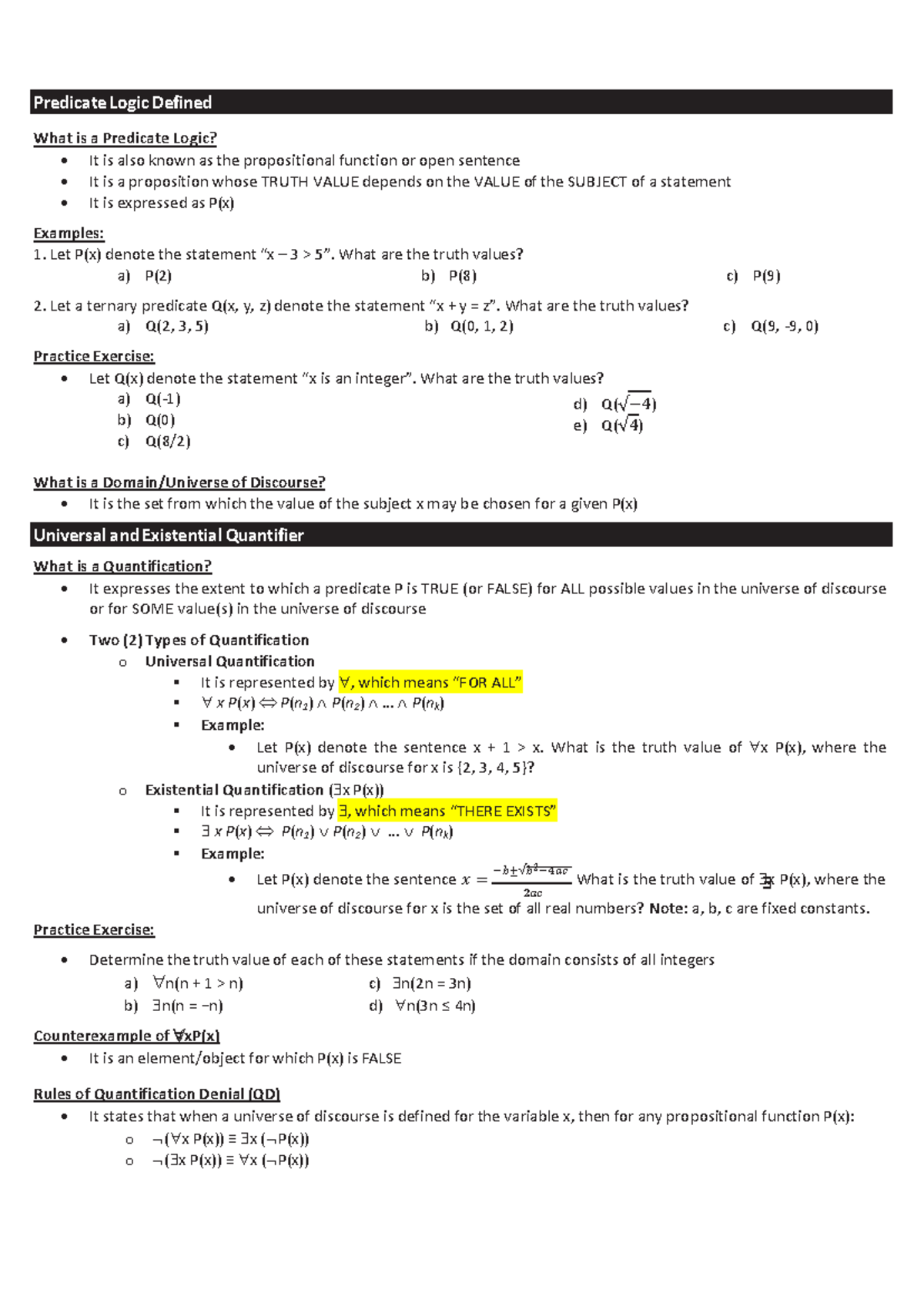 Quantifiers, proof techniques, terminolgies in graph, incendence graph ...