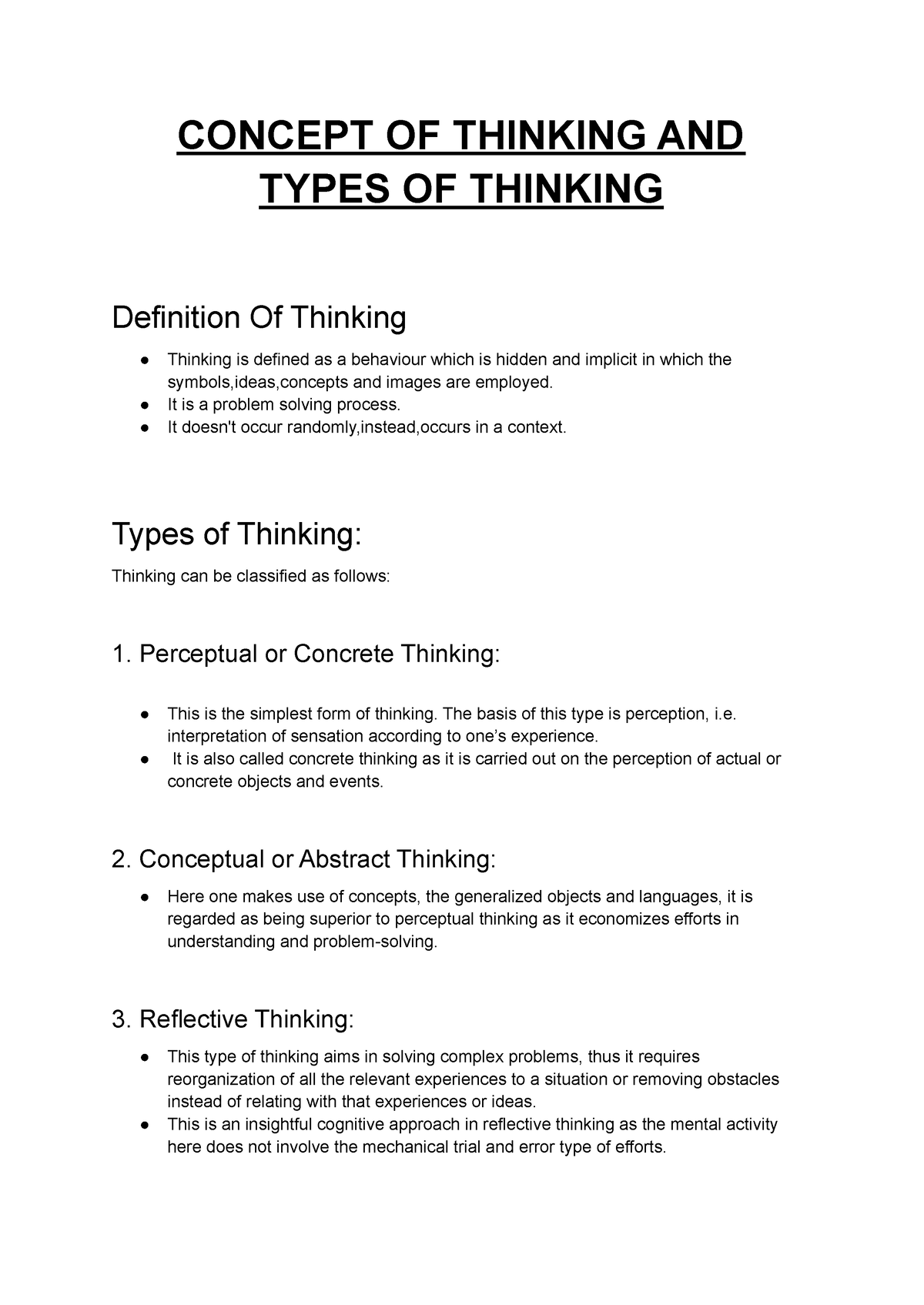 concrete thinking psychology