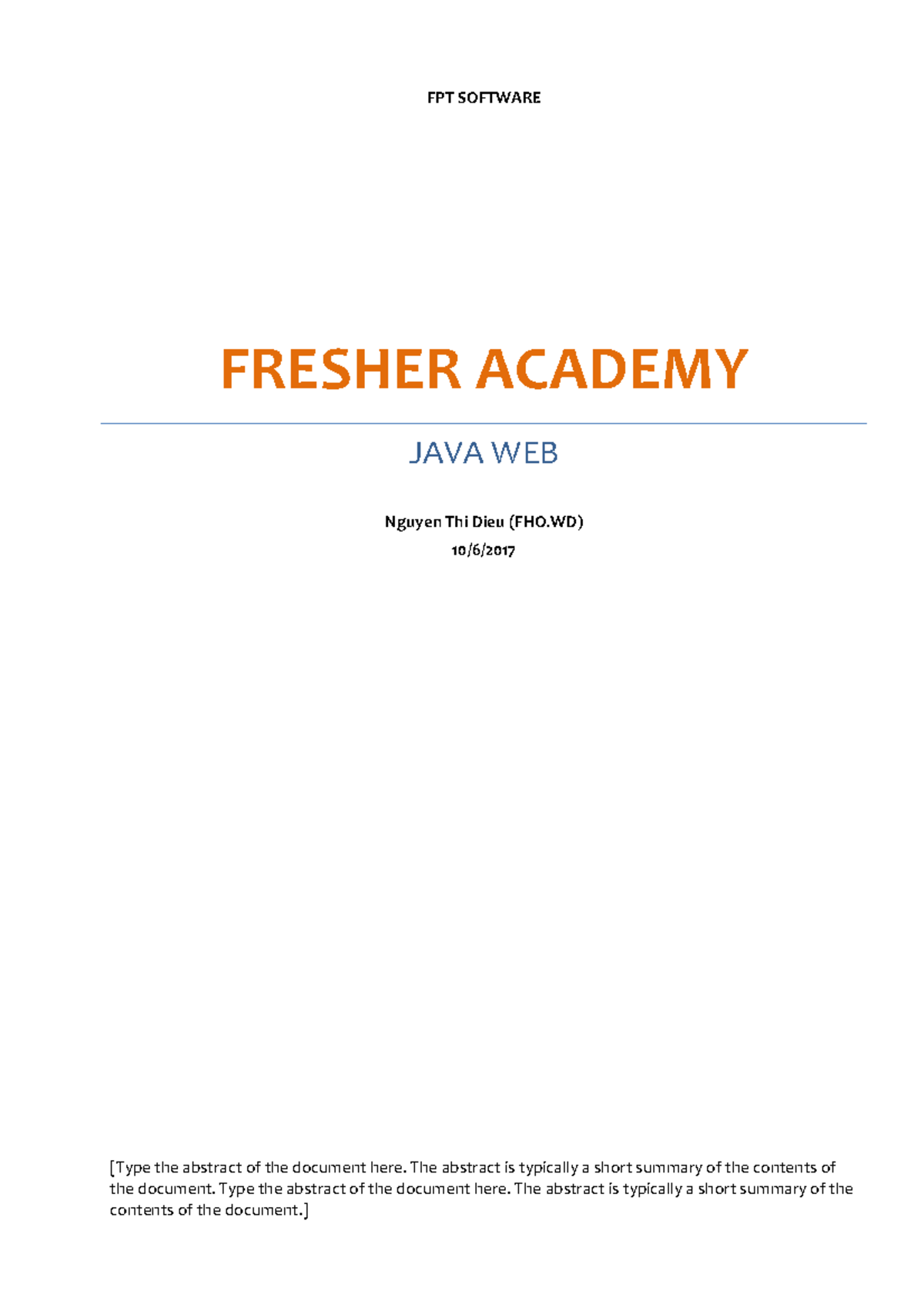 Internship.Java Web.P.P002 (Book Store) - ####### FPT SOFTWARE FRESHER ...