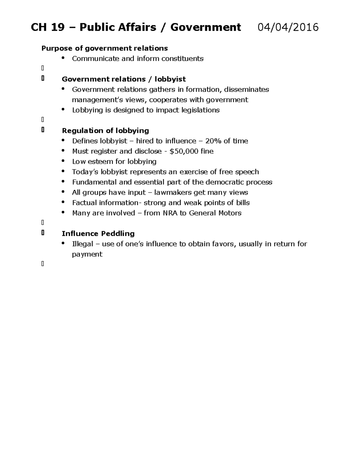 Ch 19 Pr 3300 Pr 3310 Principles Of Public Relations - 