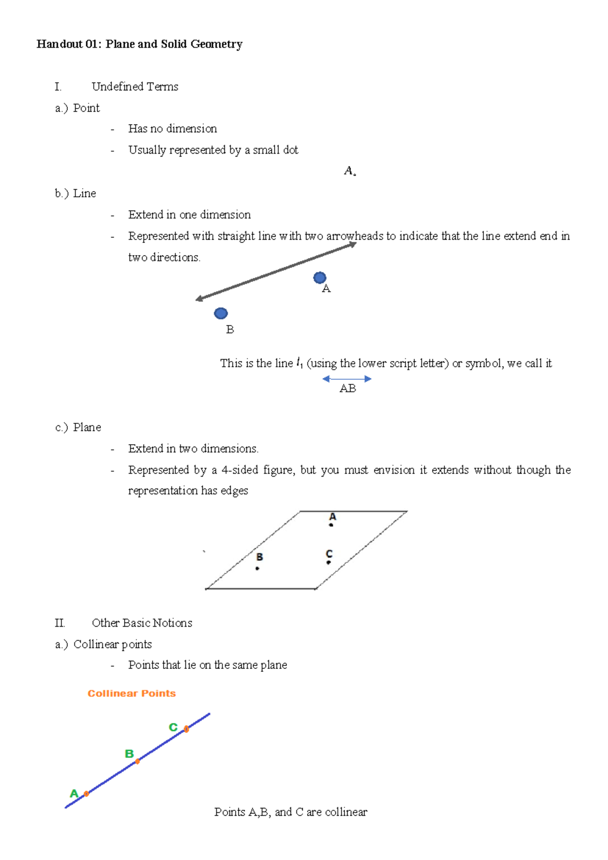 Review Materials 01 - A B AB Handout 01: Plane and Solid Geometry I ...