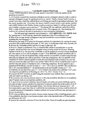 Exam 1 S11 Sample - back exam - 1 SAMPLE TEST QUESTIONS ECON 4130 Money ...