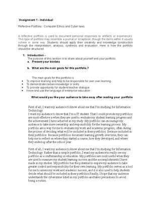 Course PLAN (C)- Computerethics April 2021latest - FBT & BIT From : Apr ...