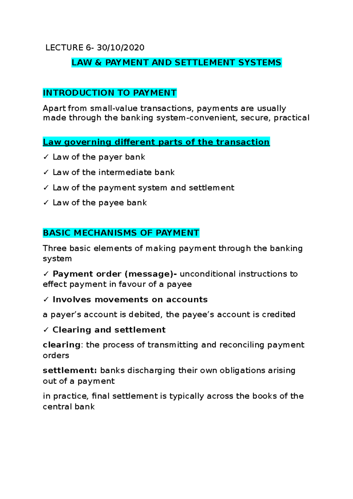 lecture-6-law-and-payment-and-settlement-systems-lecture-6-30-10