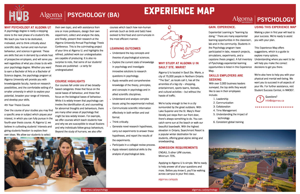 Experience Map Psychology BA - A psychology degree is really a stepping ...