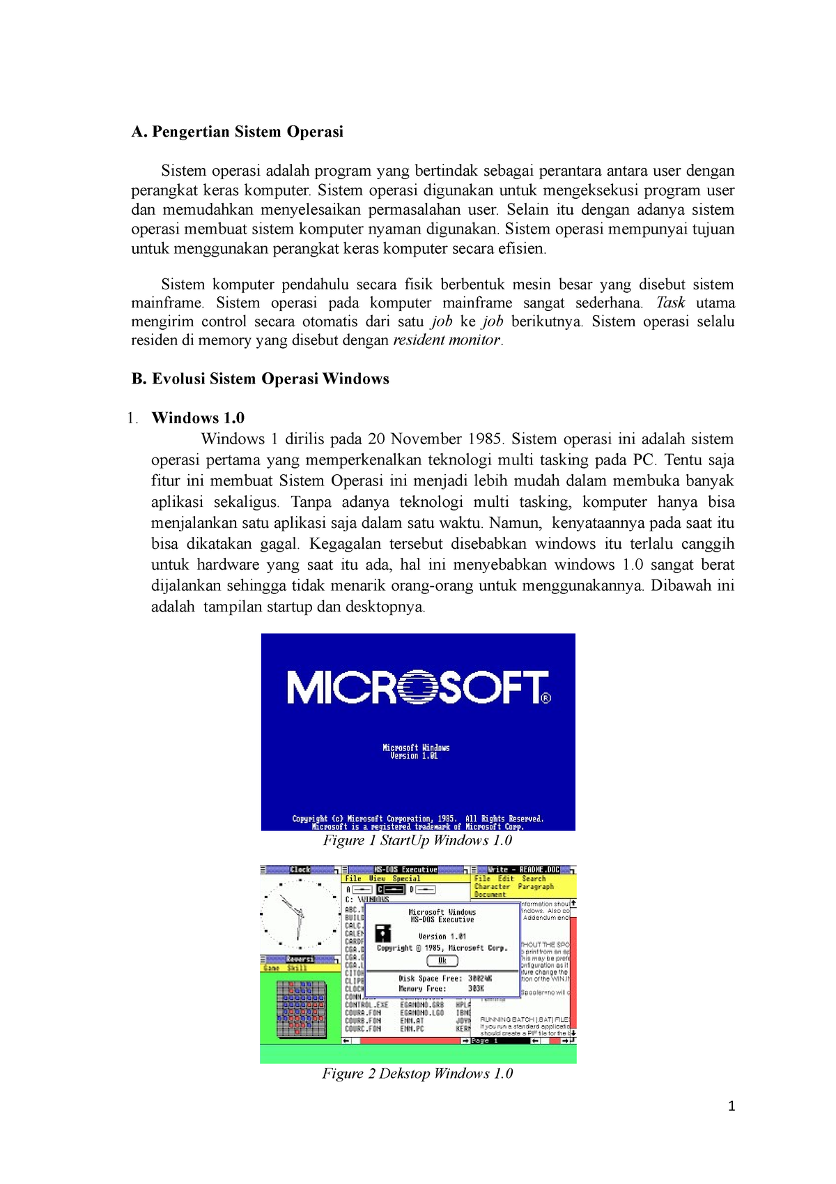 Perjalanan Windows - A. Pengertian Sistem Operasi Sistem Operasi Adalah ...