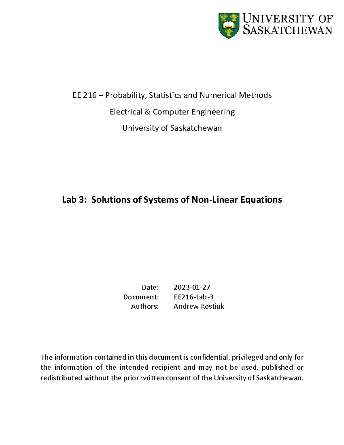 Solutions of Systems of Equations Lab - Studocu