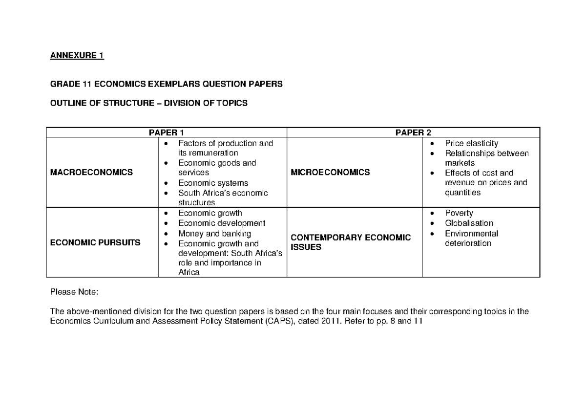 economics grade 11 sarb essay