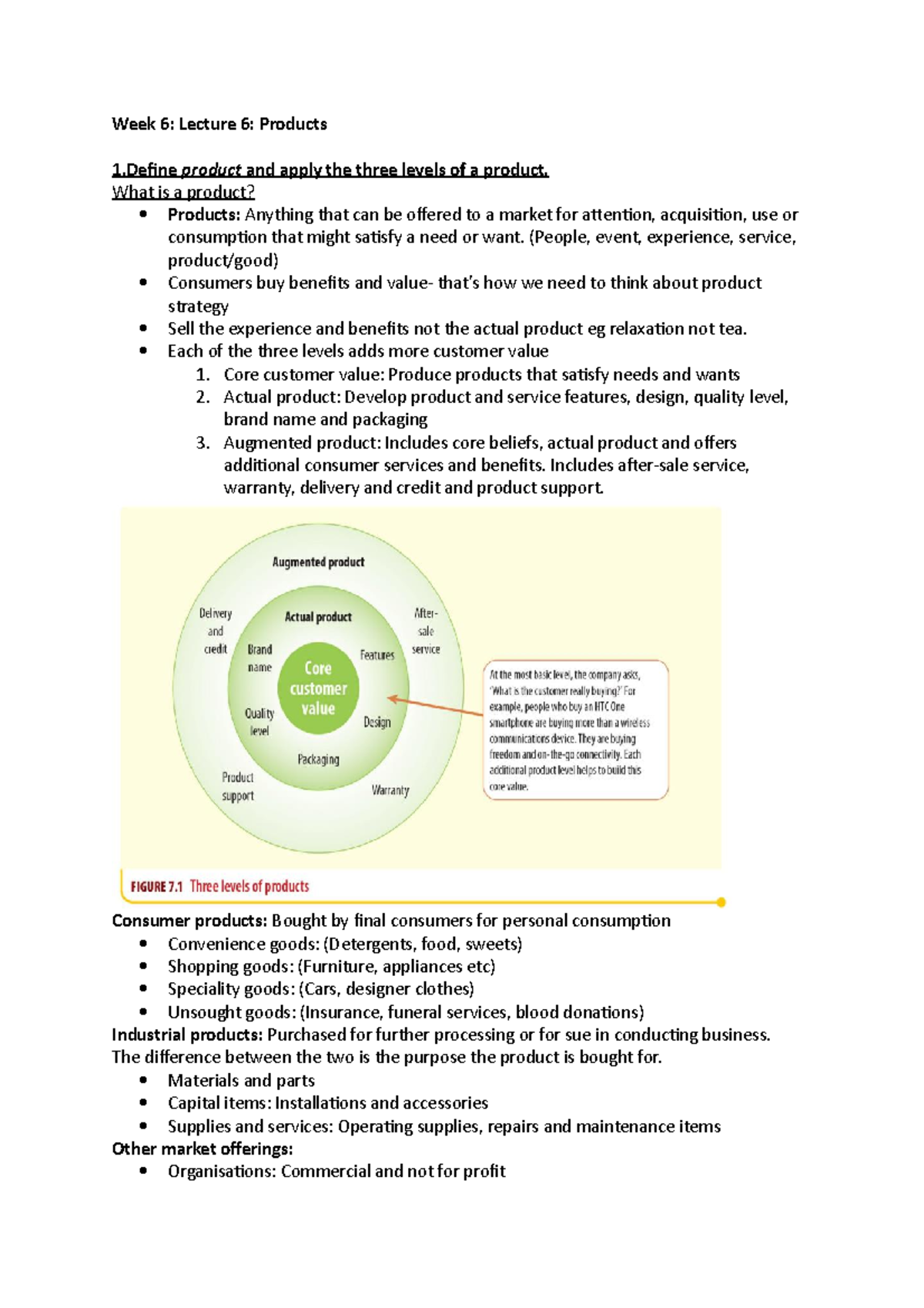 MMK101 Lecture 6 and textbook notes products - Week 6: Lecture 6 ...