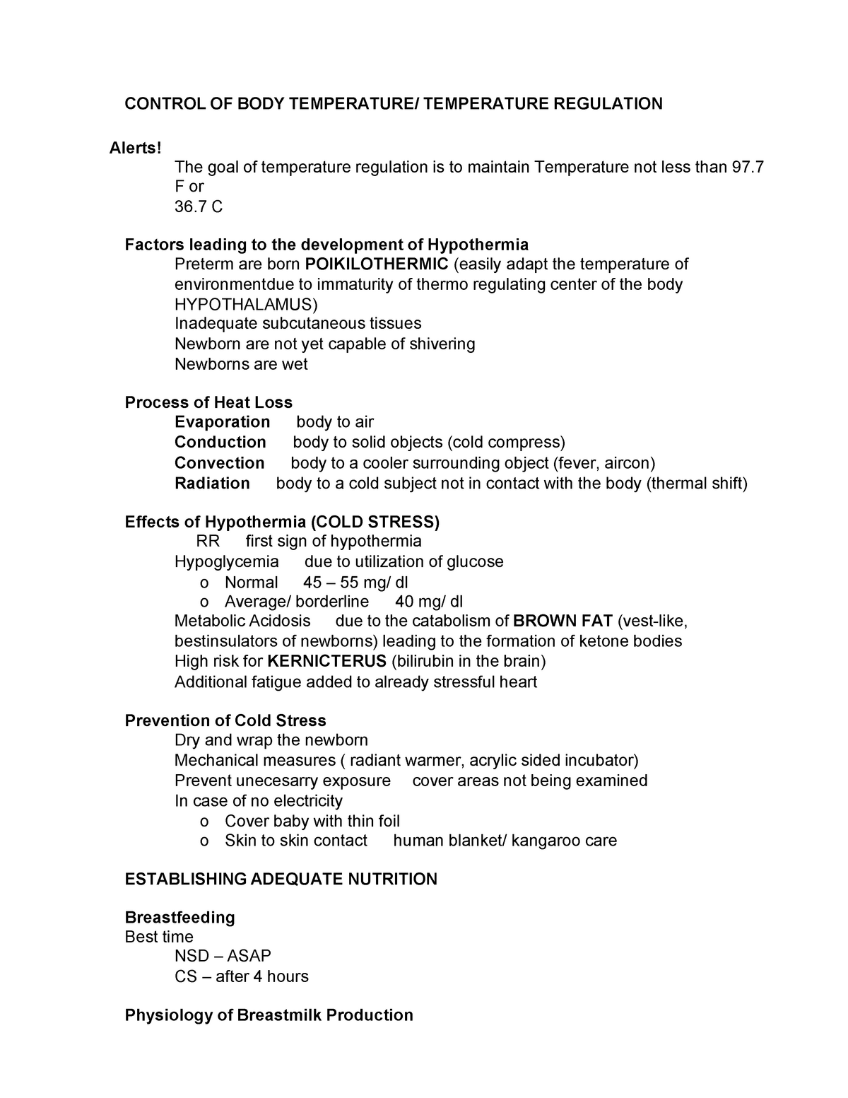 body temperature essay