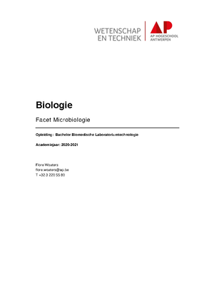 Labcluster Biologie - Samenvatting - LABCLUSTER BIOLOGIE Besmetting ...