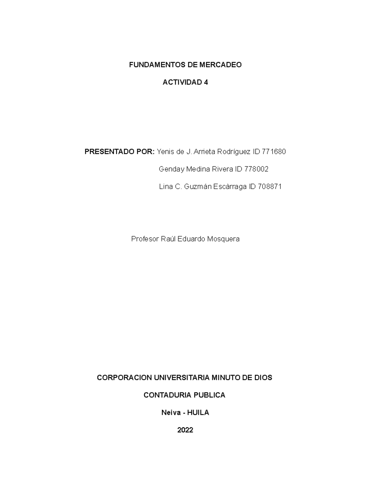 Actividad 3. - ptacticas - FUNDAMENTOS DE MERCADEO ACTIVIDAD 4 ...