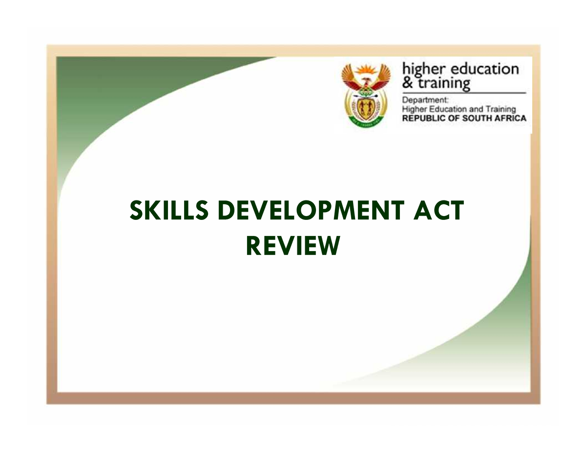 skills development act essay