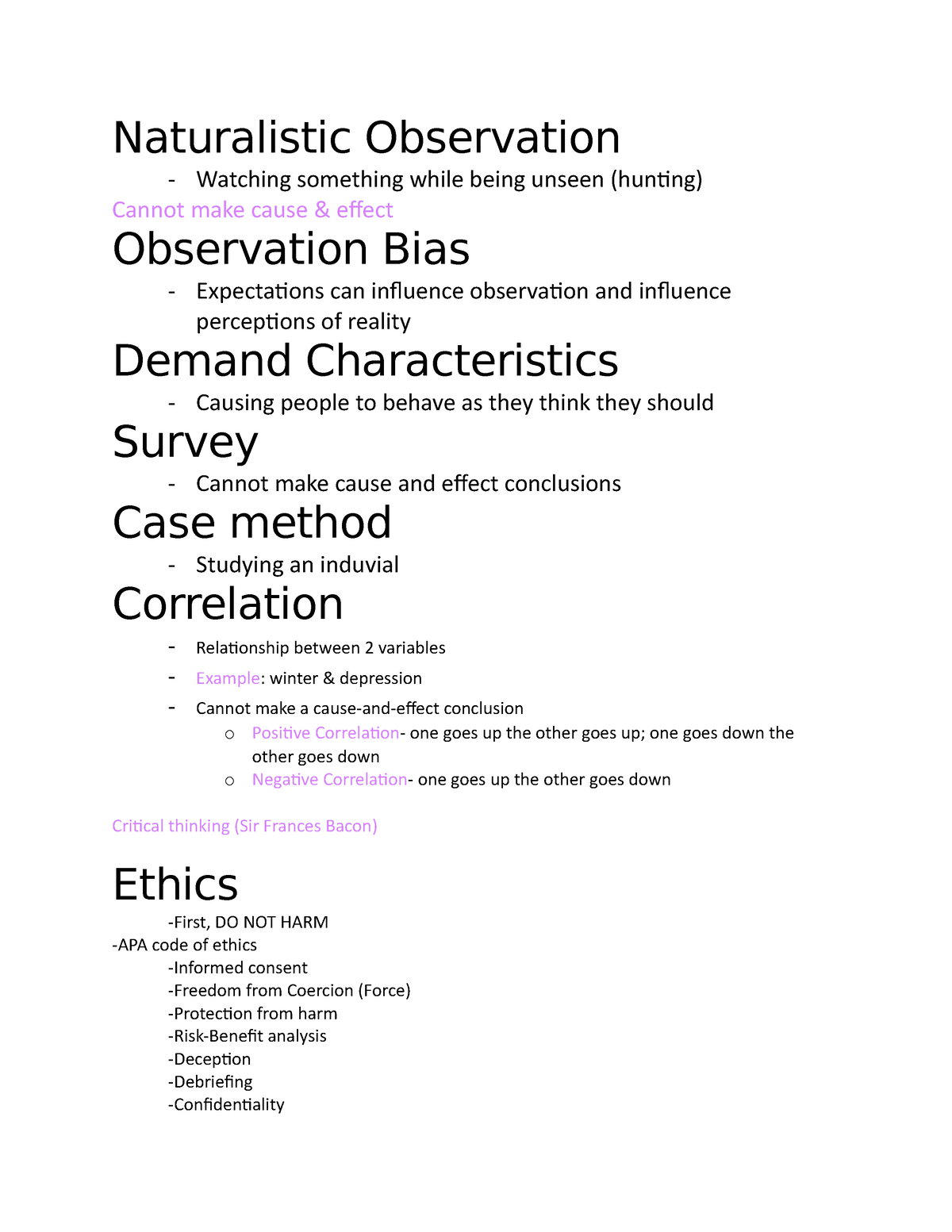 how to write a naturalistic observation hypothesis